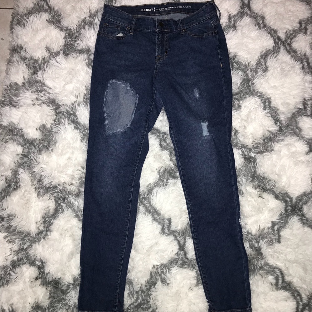 Medium Wash Old Navy Ripped Jeans